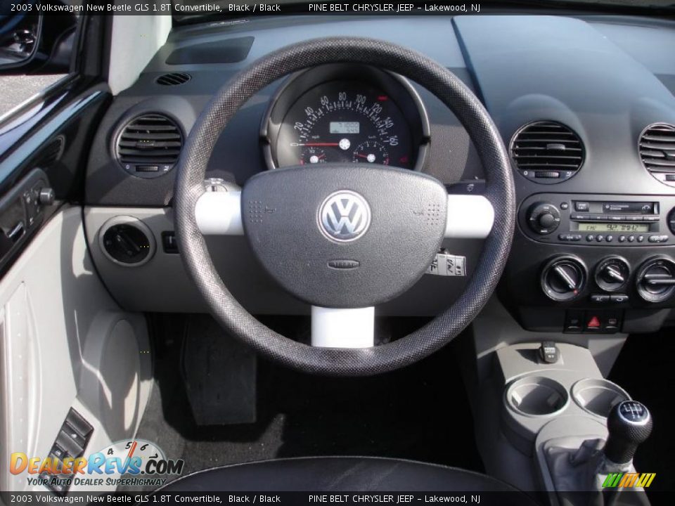 2003 Volkswagen New Beetle GLS 1.8T Convertible Black / Black Photo #14