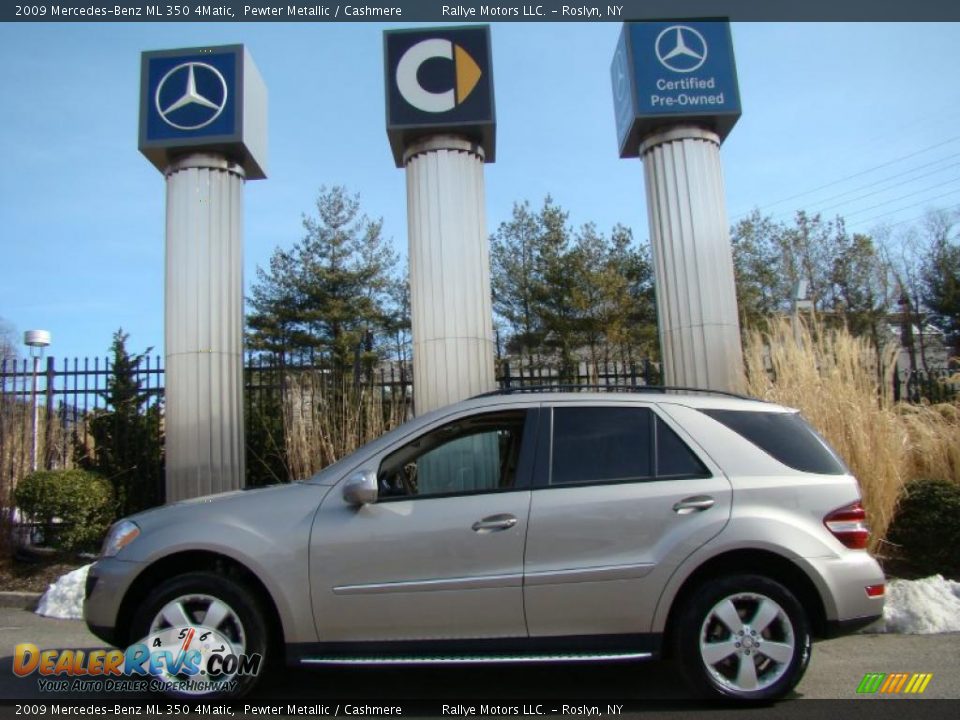 2009 Mercedes-Benz ML 350 4Matic Pewter Metallic / Cashmere Photo #3