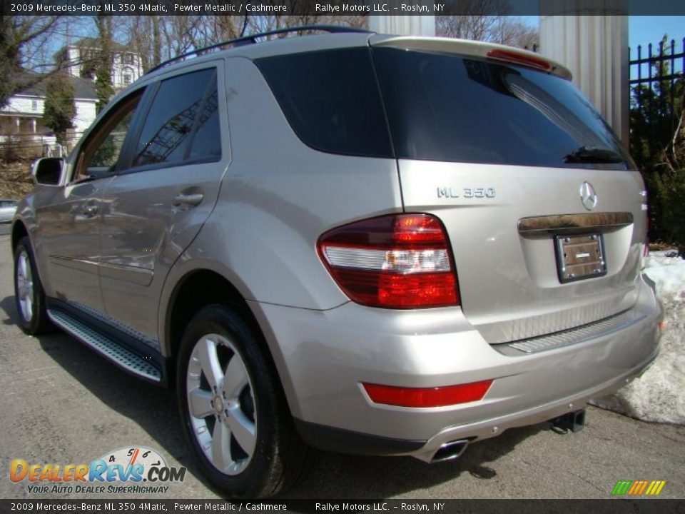 2009 Mercedes-Benz ML 350 4Matic Pewter Metallic / Cashmere Photo #4