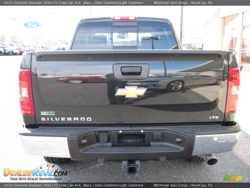 2010 Chevrolet Silverado 1500 LTZ Crew Cab 4x4 Black / Dark Cashmere/Light Cashmere Photo #5