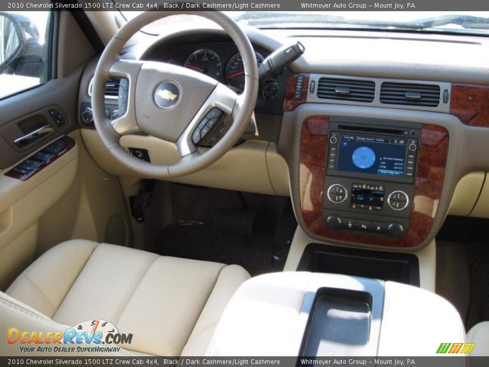 2010 Chevrolet Silverado 1500 LTZ Crew Cab 4x4 Black / Dark Cashmere/Light Cashmere Photo #7