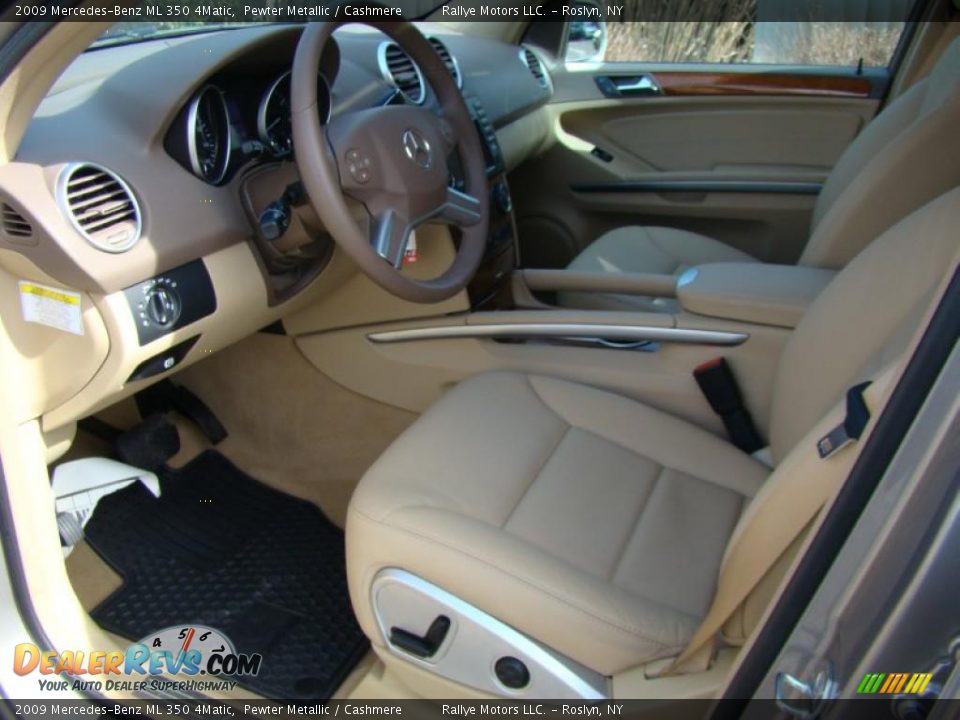 2009 Mercedes-Benz ML 350 4Matic Pewter Metallic / Cashmere Photo #10