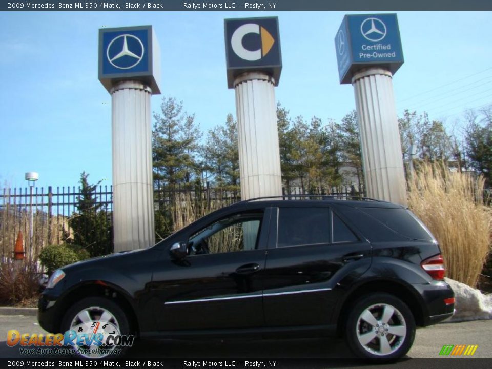 2009 Mercedes-Benz ML 350 4Matic Black / Black Photo #3