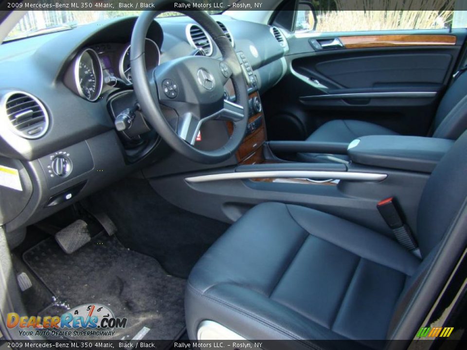 2009 Mercedes-Benz ML 350 4Matic Black / Black Photo #10