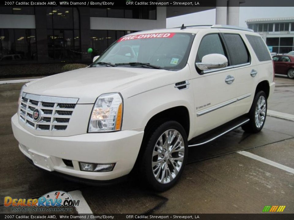 2007 Cadillac Escalade AWD White Diamond / Ebony/Ebony Photo #1