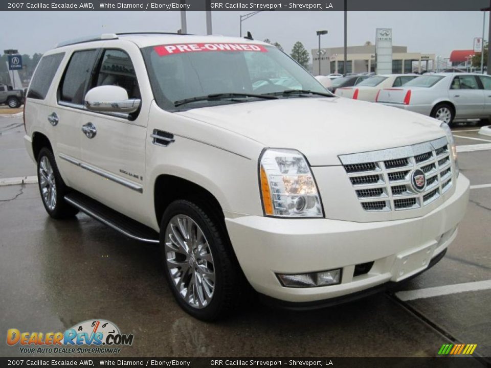 2007 Cadillac Escalade AWD White Diamond / Ebony/Ebony Photo #2