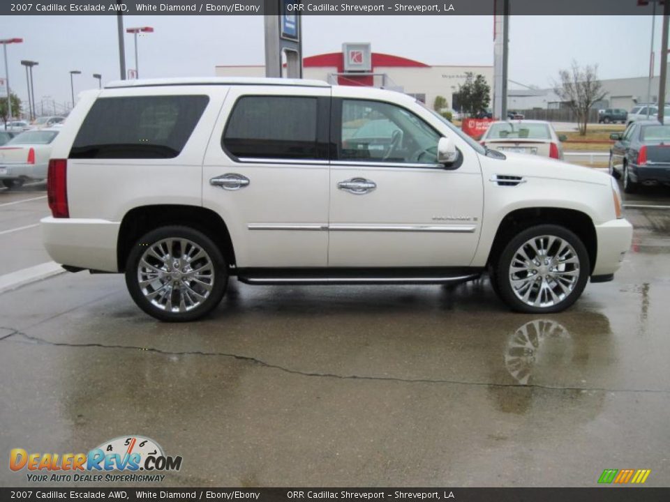 2007 Cadillac Escalade AWD White Diamond / Ebony/Ebony Photo #4