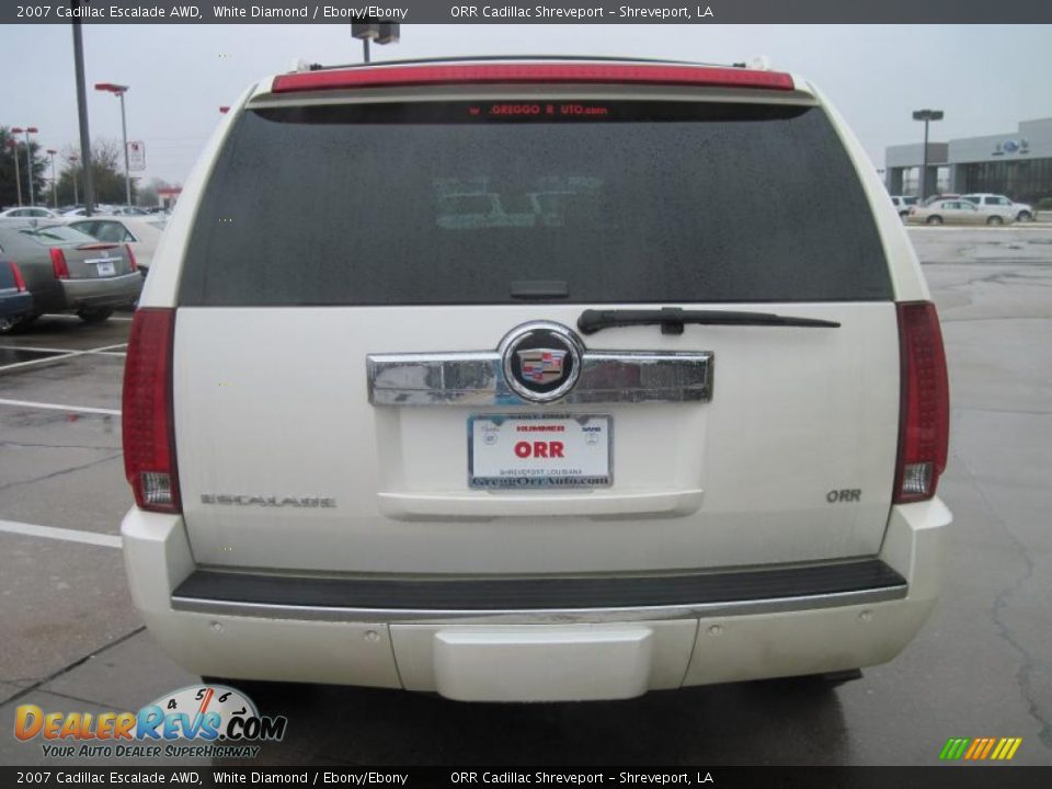 2007 Cadillac Escalade AWD White Diamond / Ebony/Ebony Photo #6