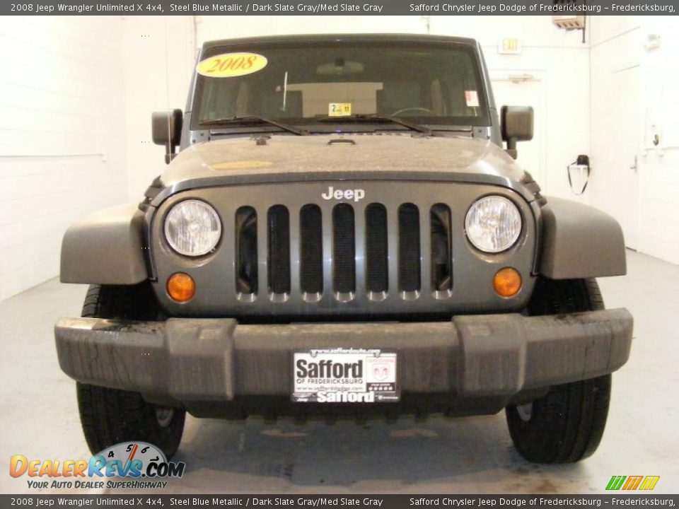 2008 Jeep Wrangler Unlimited X 4x4 Steel Blue Metallic / Dark Slate Gray/Med Slate Gray Photo #2