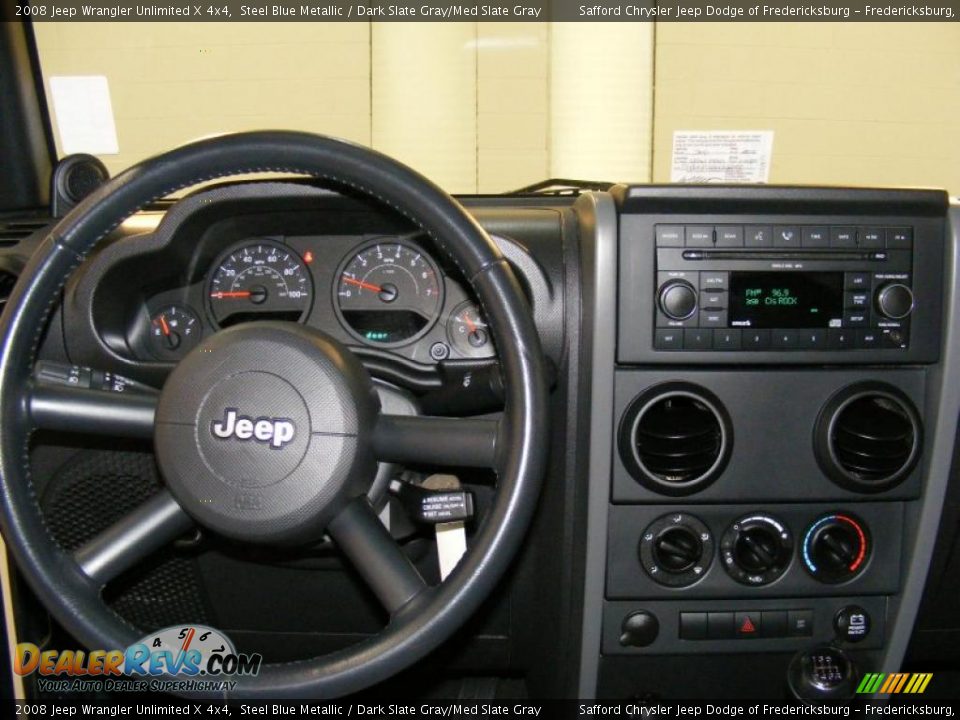 2008 Jeep Wrangler Unlimited X 4x4 Steel Blue Metallic / Dark Slate Gray/Med Slate Gray Photo #9