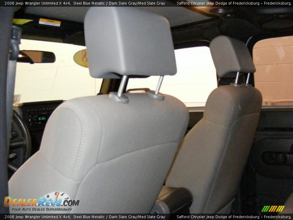 2008 Jeep Wrangler Unlimited X 4x4 Steel Blue Metallic / Dark Slate Gray/Med Slate Gray Photo #13
