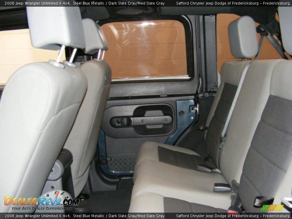2008 Jeep Wrangler Unlimited X 4x4 Steel Blue Metallic / Dark Slate Gray/Med Slate Gray Photo #14