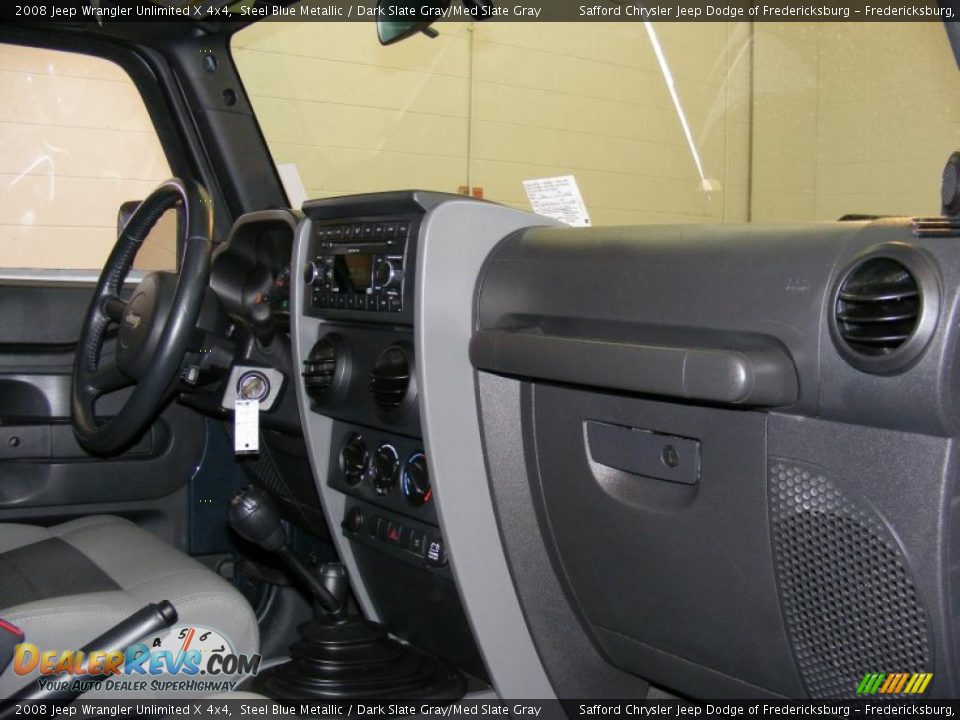 2008 Jeep Wrangler Unlimited X 4x4 Steel Blue Metallic / Dark Slate Gray/Med Slate Gray Photo #16