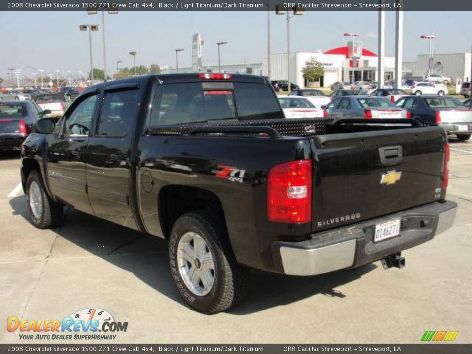 2008 Chevrolet Silverado 1500 Z71 Crew Cab 4x4 Black / Light Titanium/Dark Titanium Photo #4