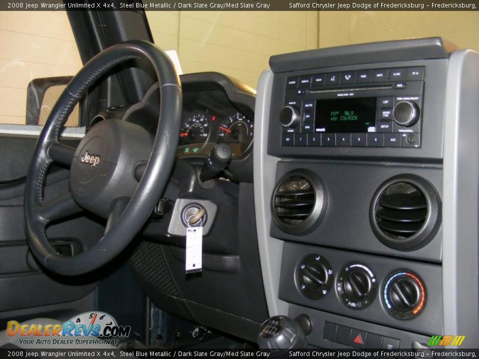 2008 Jeep Wrangler Unlimited X 4x4 Steel Blue Metallic / Dark Slate Gray/Med Slate Gray Photo #17