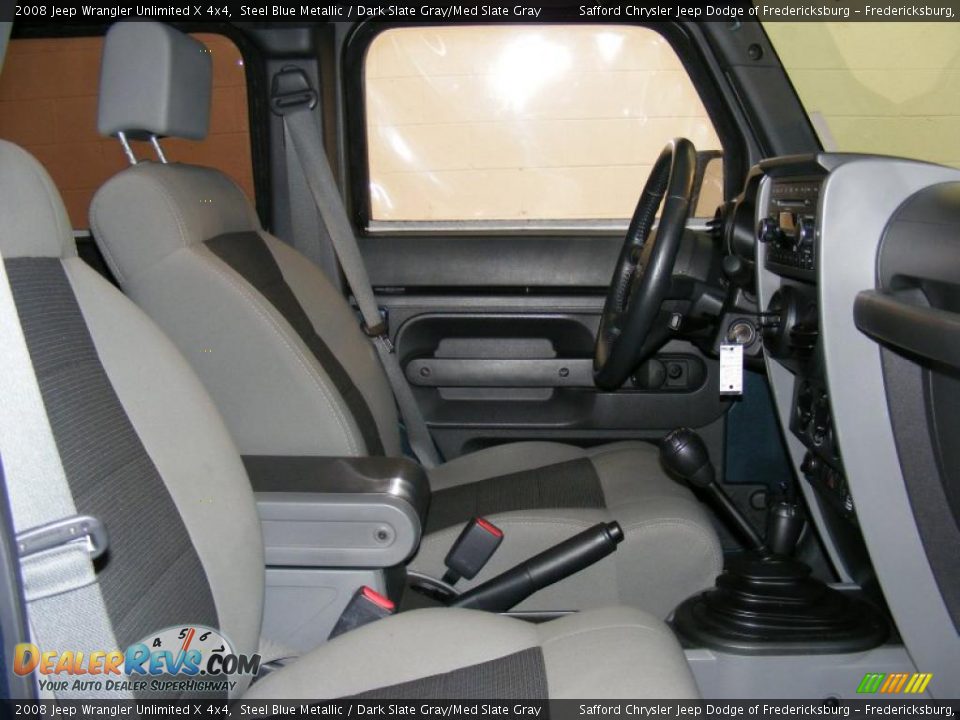 2008 Jeep Wrangler Unlimited X 4x4 Steel Blue Metallic / Dark Slate Gray/Med Slate Gray Photo #18