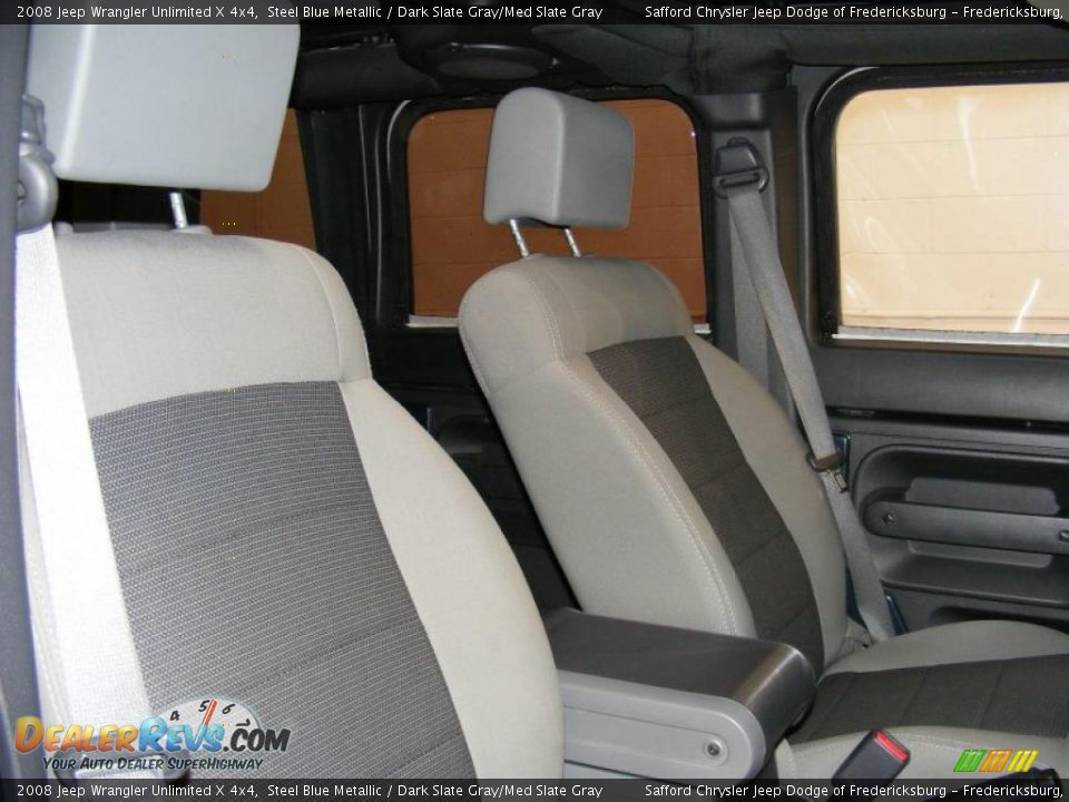 2008 Jeep Wrangler Unlimited X 4x4 Steel Blue Metallic / Dark Slate Gray/Med Slate Gray Photo #19