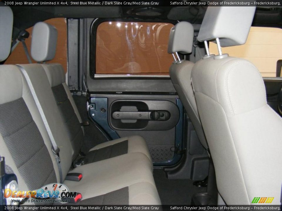 2008 Jeep Wrangler Unlimited X 4x4 Steel Blue Metallic / Dark Slate Gray/Med Slate Gray Photo #21