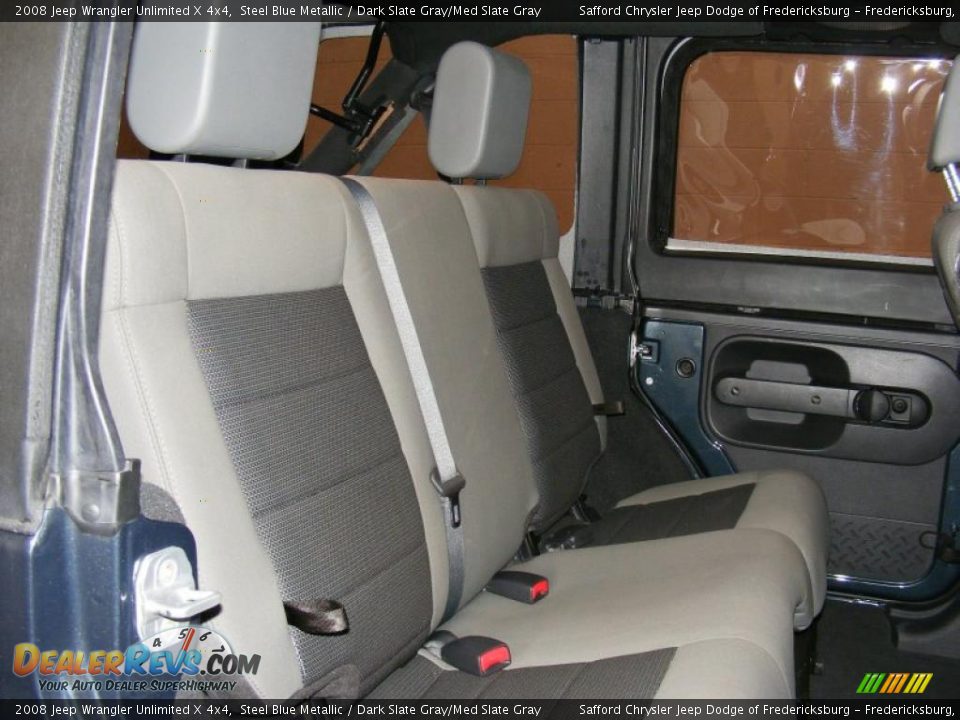 2008 Jeep Wrangler Unlimited X 4x4 Steel Blue Metallic / Dark Slate Gray/Med Slate Gray Photo #22