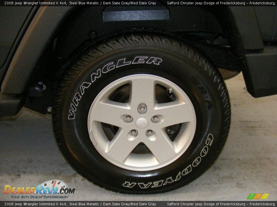 2008 Jeep Wrangler Unlimited X 4x4 Steel Blue Metallic / Dark Slate Gray/Med Slate Gray Photo #26