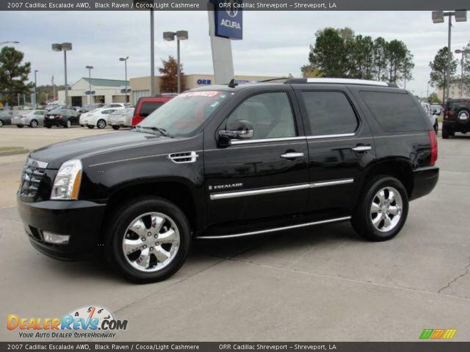2007 Cadillac Escalade AWD Black Raven / Cocoa/Light Cashmere Photo #1