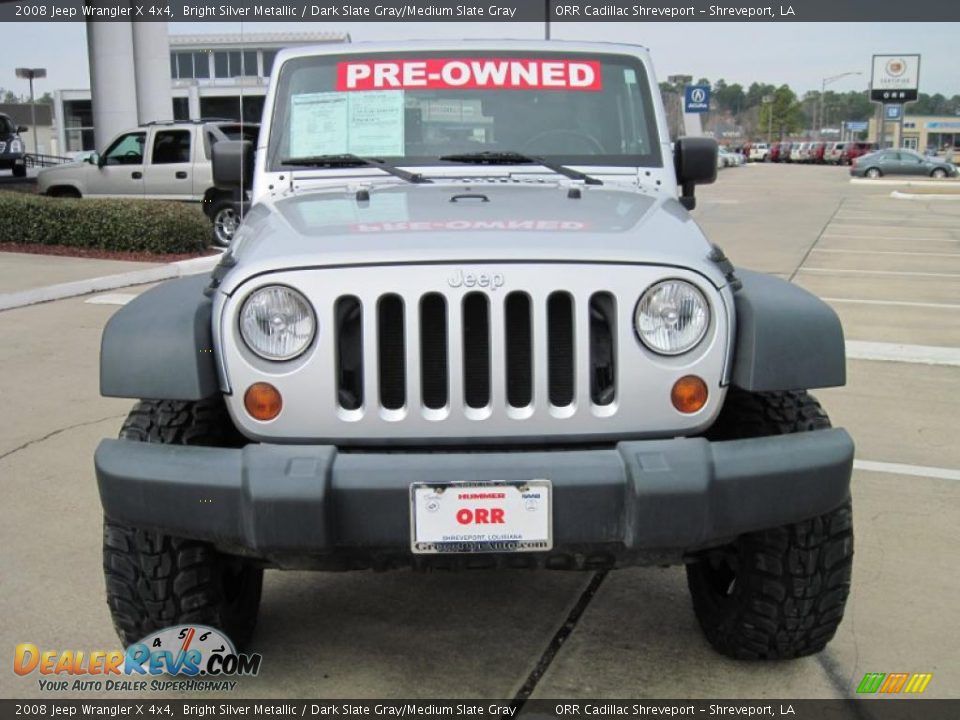 2008 Jeep Wrangler X 4x4 Bright Silver Metallic / Dark Slate Gray/Medium Slate Gray Photo #5