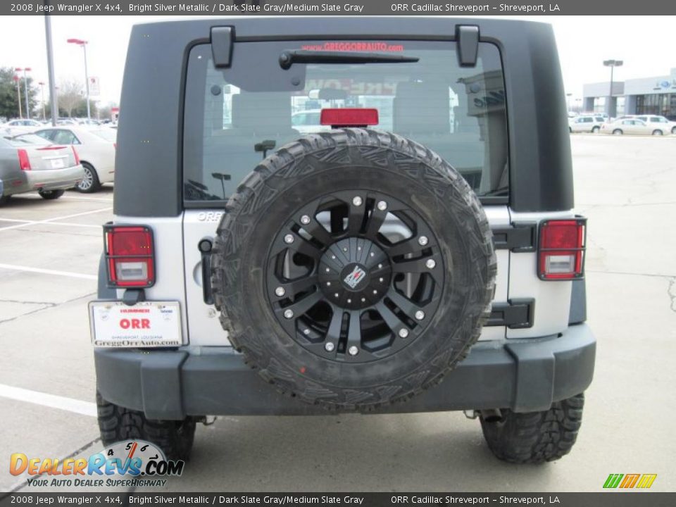 2008 Jeep Wrangler X 4x4 Bright Silver Metallic / Dark Slate Gray/Medium Slate Gray Photo #6
