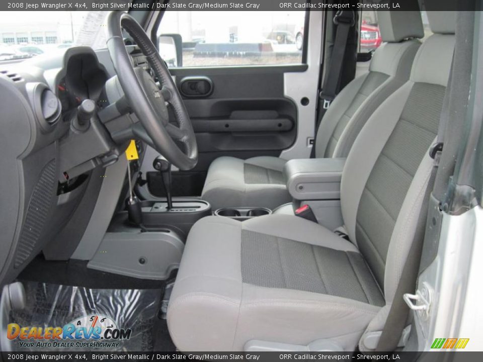 2008 Jeep Wrangler X 4x4 Bright Silver Metallic / Dark Slate Gray/Medium Slate Gray Photo #9