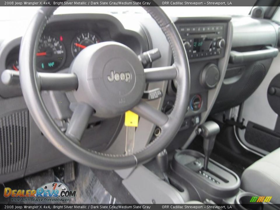 2008 Jeep Wrangler X 4x4 Bright Silver Metallic / Dark Slate Gray/Medium Slate Gray Photo #11
