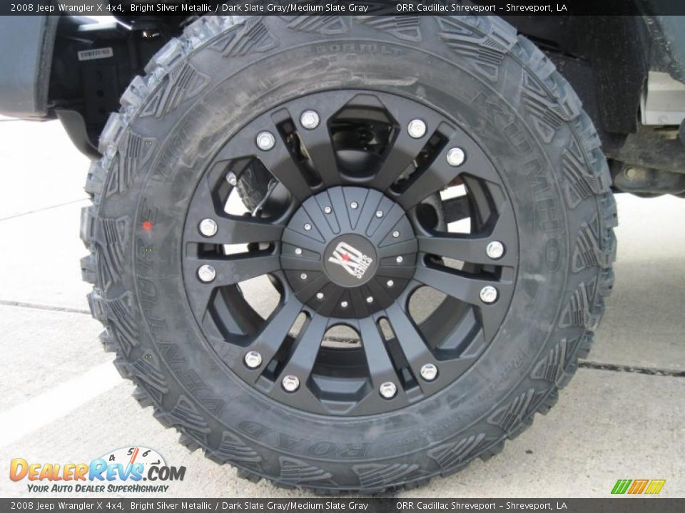 2008 Jeep Wrangler X 4x4 Bright Silver Metallic / Dark Slate Gray/Medium Slate Gray Photo #14