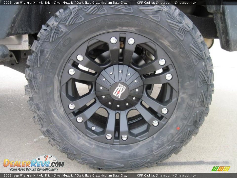 2008 Jeep Wrangler X 4x4 Bright Silver Metallic / Dark Slate Gray/Medium Slate Gray Photo #15