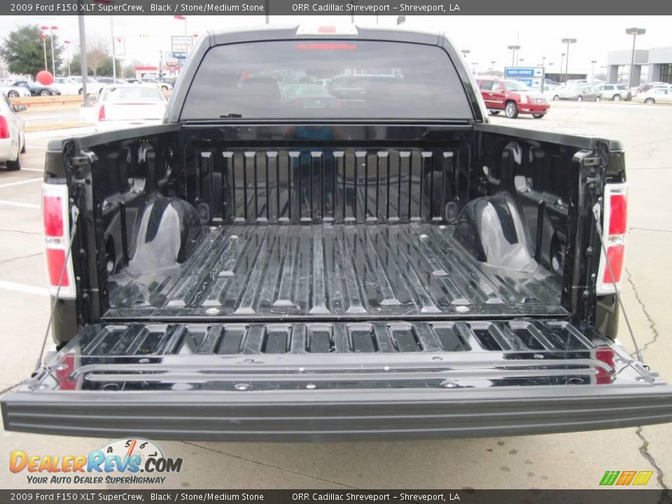 2009 Ford F150 XLT SuperCrew Black / Stone/Medium Stone Photo #7