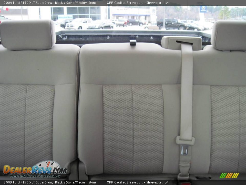 2009 Ford F150 XLT SuperCrew Black / Stone/Medium Stone Photo #8