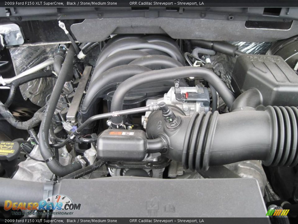 2009 Ford F150 XLT SuperCrew Black / Stone/Medium Stone Photo #14