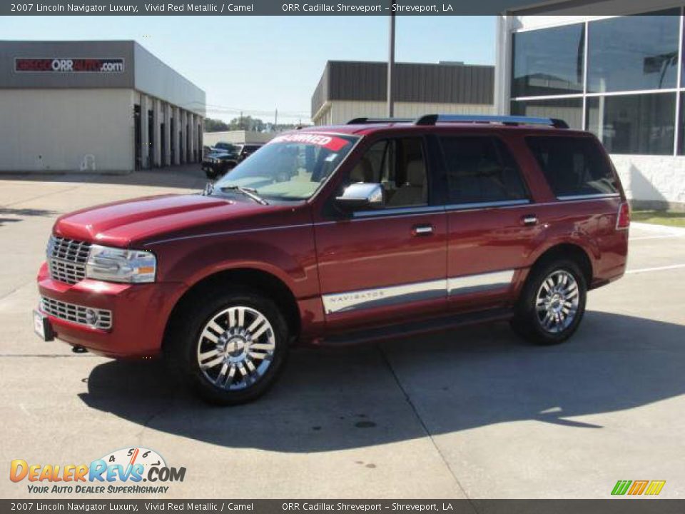 2007 Lincoln Navigator Luxury Vivid Red Metallic / Camel Photo #1