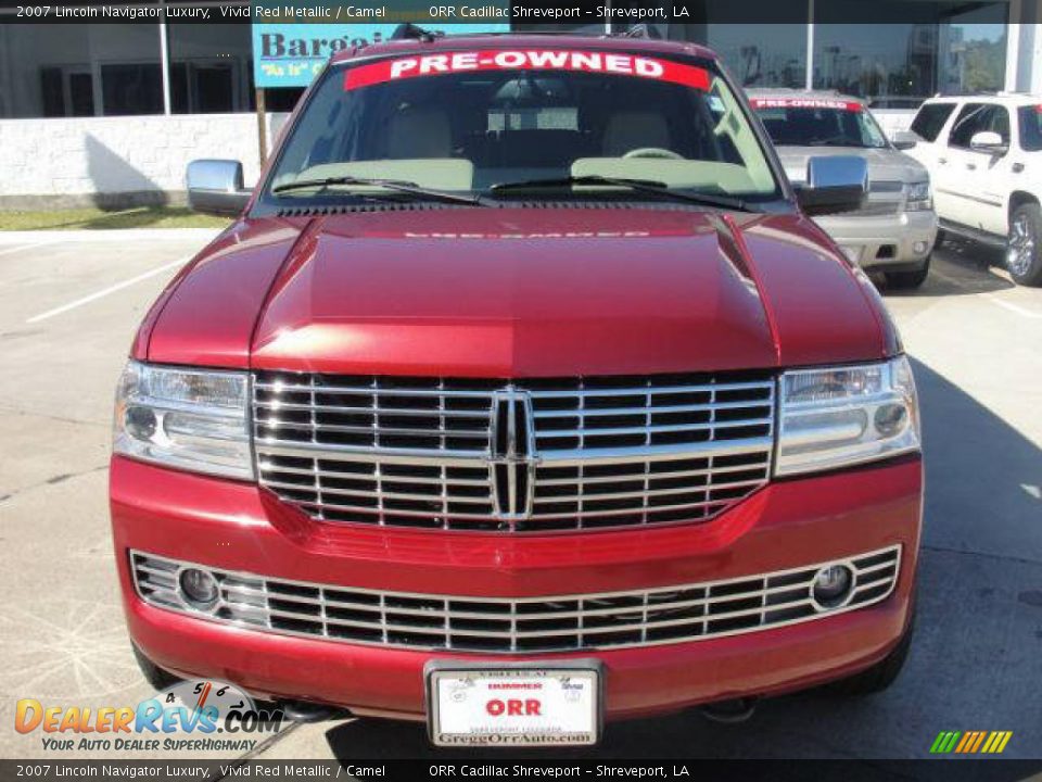 2007 Lincoln Navigator Luxury Vivid Red Metallic / Camel Photo #2