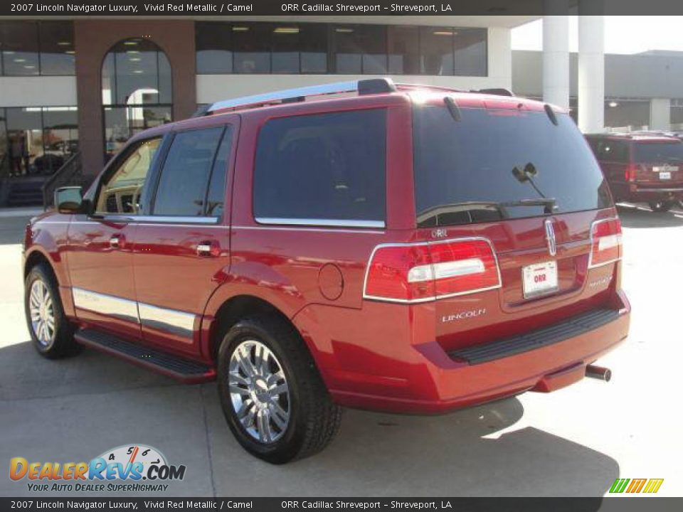2007 Lincoln Navigator Luxury Vivid Red Metallic / Camel Photo #4