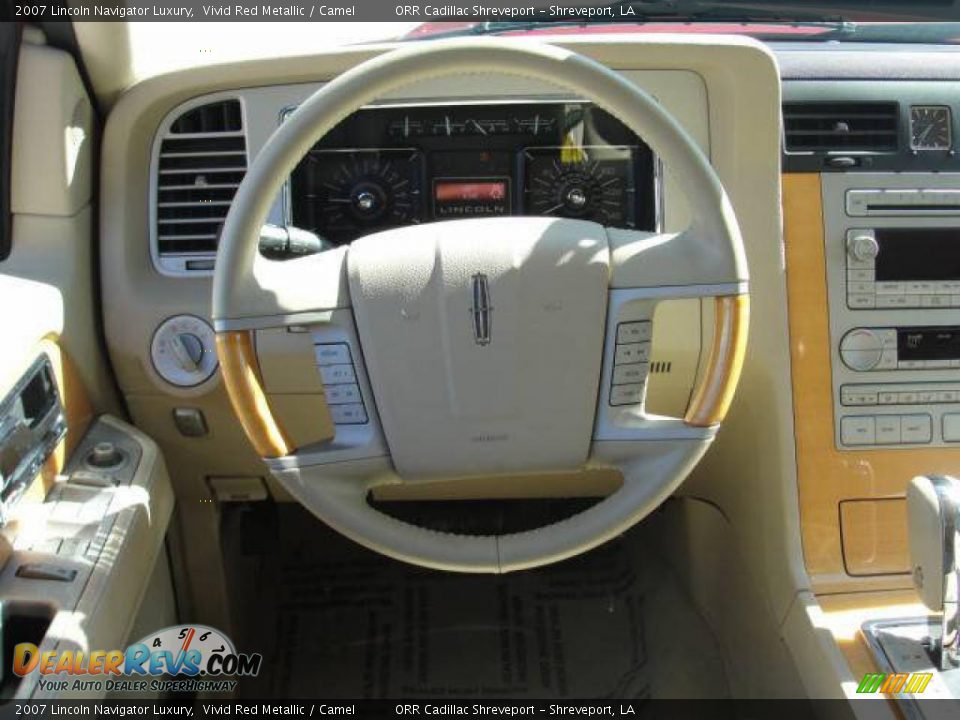 2007 Lincoln Navigator Luxury Vivid Red Metallic / Camel Photo #6