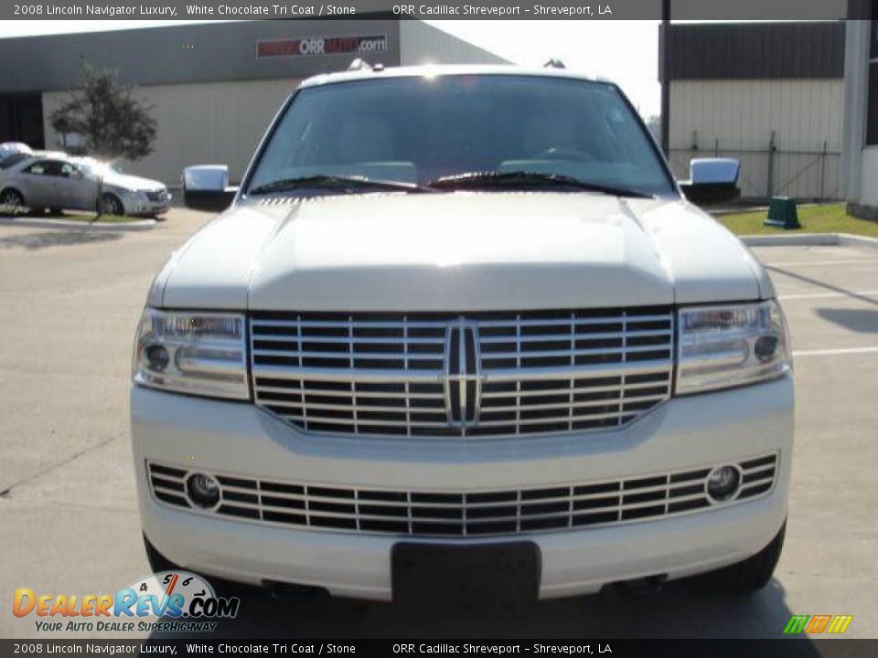 2008 Lincoln Navigator Luxury White Chocolate Tri Coat / Stone Photo #2