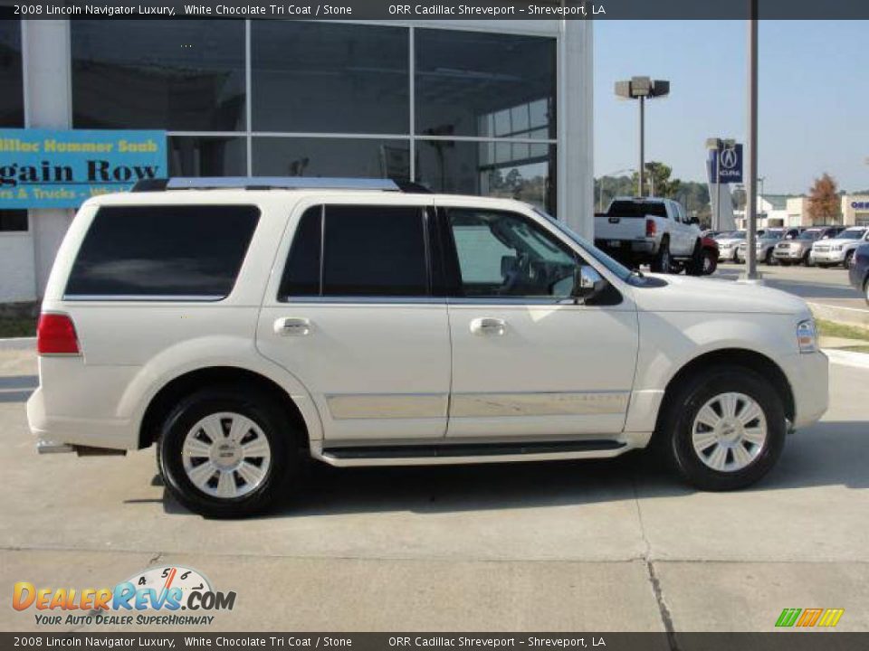 2008 Lincoln Navigator Luxury White Chocolate Tri Coat / Stone Photo #3