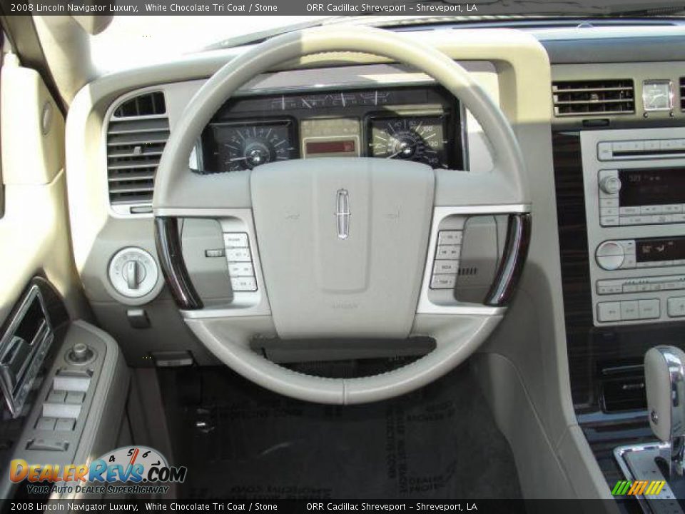 2008 Lincoln Navigator Luxury White Chocolate Tri Coat / Stone Photo #6