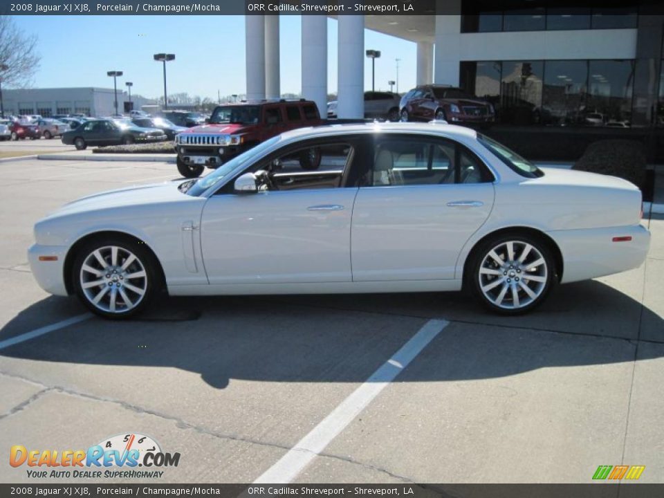 2008 Jaguar XJ XJ8 Porcelain / Champagne/Mocha Photo #3