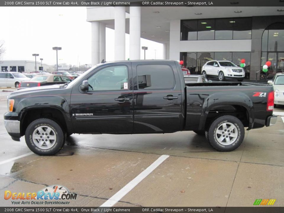 2008 GMC Sierra 1500 SLT Crew Cab 4x4 Onyx Black / Light Cashmere Photo #3