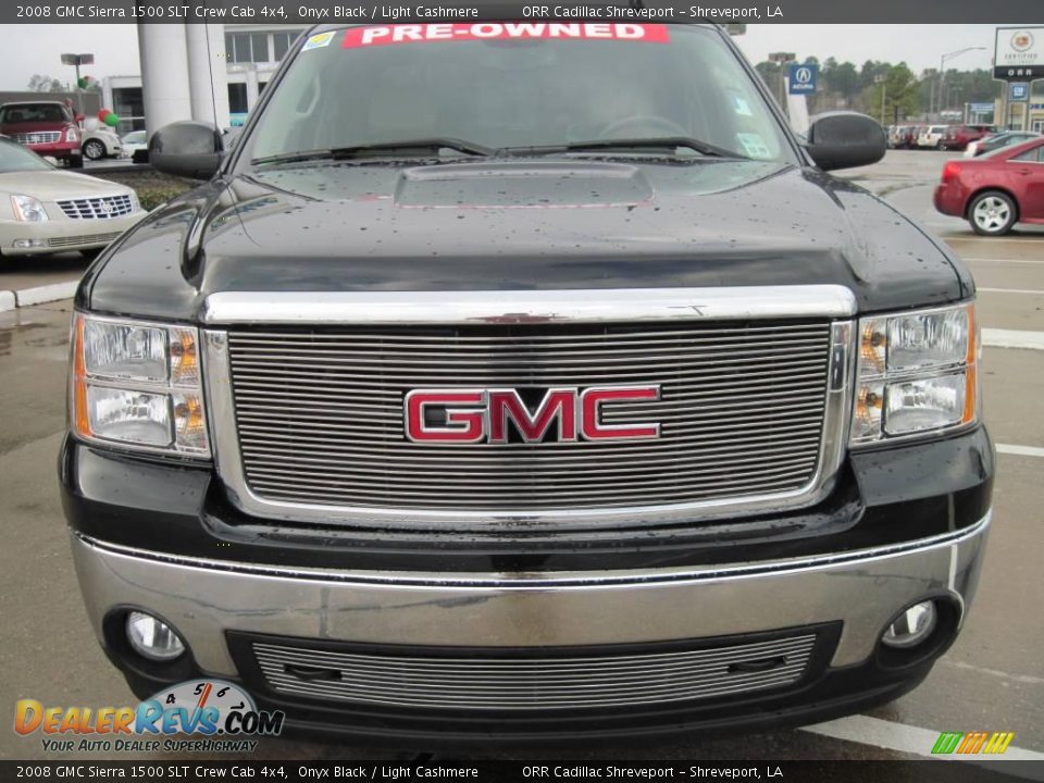 2008 GMC Sierra 1500 SLT Crew Cab 4x4 Onyx Black / Light Cashmere Photo #5