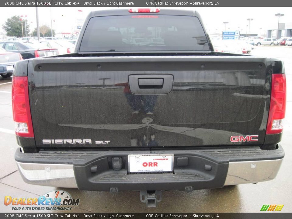 2008 GMC Sierra 1500 SLT Crew Cab 4x4 Onyx Black / Light Cashmere Photo #6