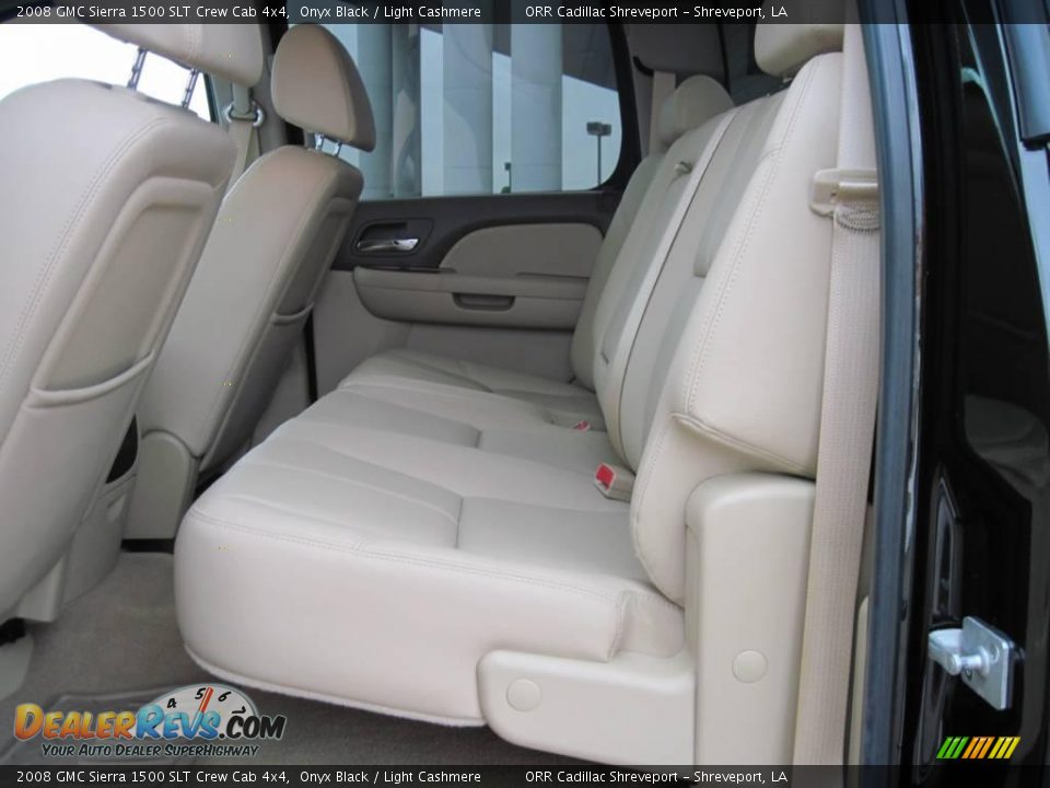 2008 GMC Sierra 1500 SLT Crew Cab 4x4 Onyx Black / Light Cashmere Photo #10