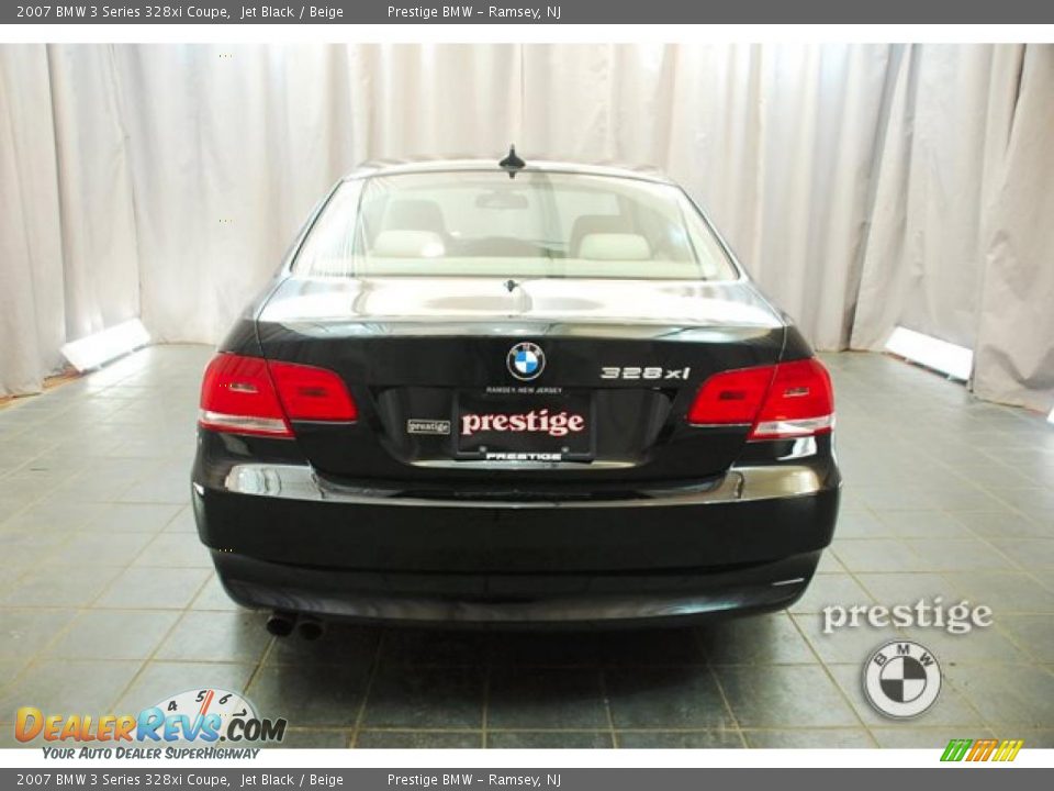 2007 BMW 3 Series 328xi Coupe Jet Black / Beige Photo #2
