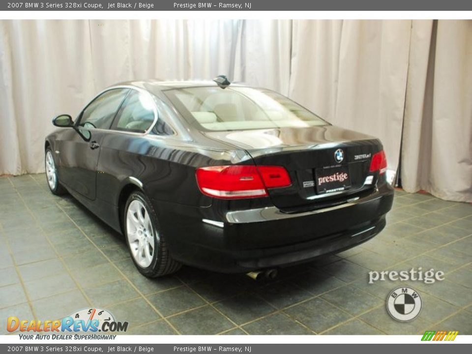 2007 BMW 3 Series 328xi Coupe Jet Black / Beige Photo #3