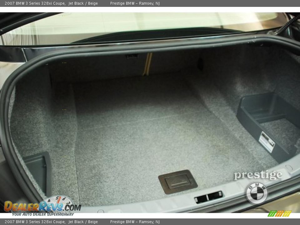 2007 BMW 3 Series 328xi Coupe Jet Black / Beige Photo #4