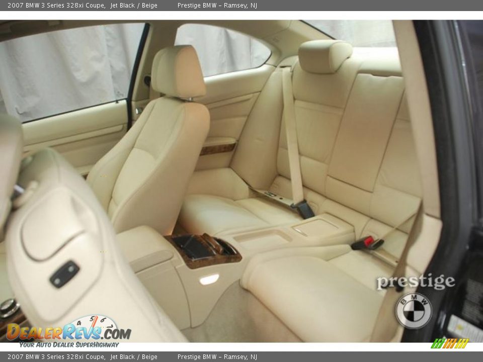 2007 BMW 3 Series 328xi Coupe Jet Black / Beige Photo #9